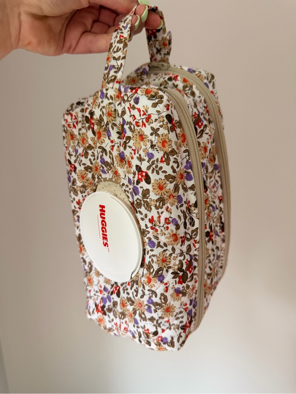 Double Zip Baby Diaper/Wipes Pouch (Handmade)